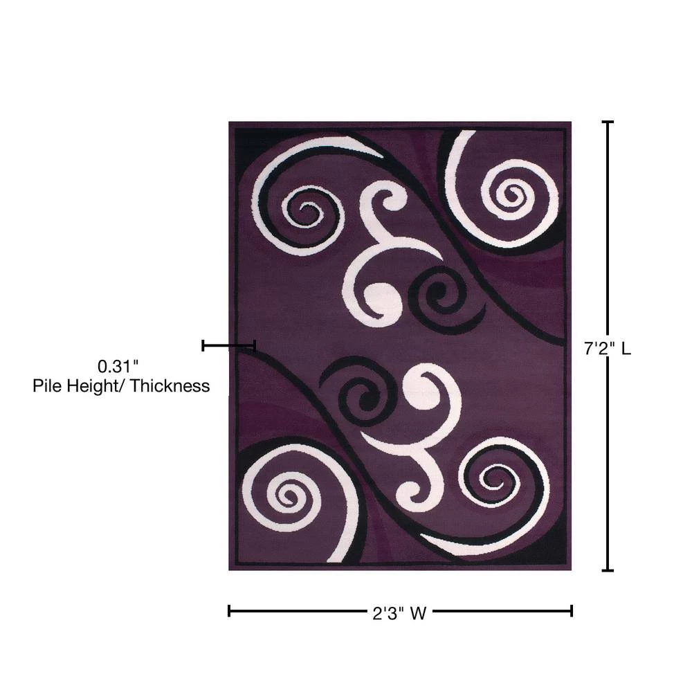 Dallas Billow Plum Runner Rug 2'3 X 7'2" by United Weavers 9 Dallas Billow Plum Runner Rug 2'3 X 7'2" by United Weavers - Image 7