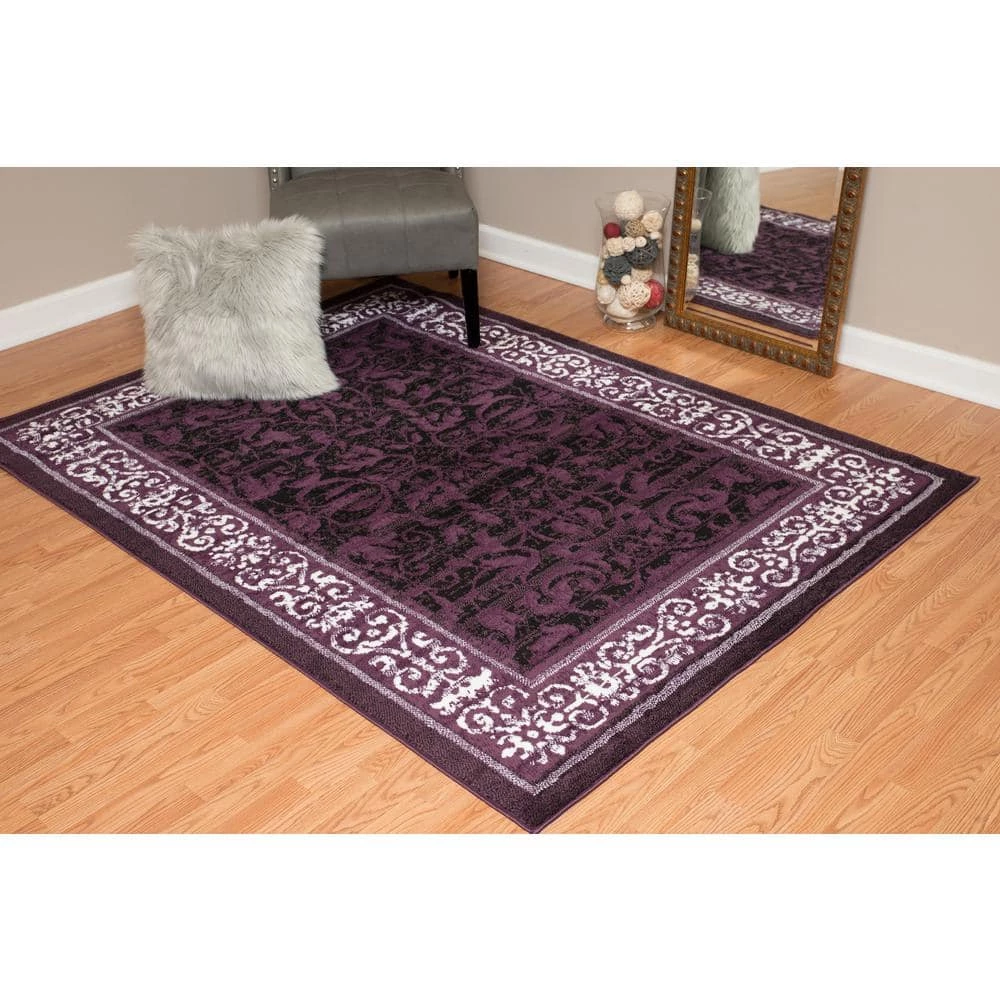 Dallas Baroness Plum 5 ft. x 7 ft. Indoor Area Rug by United Weavers 9 Dallas Baroness Plum 5 ft. x 7 ft. Indoor Area Rug by United Weavers - Image 7