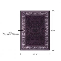 Dallas Baroness Plum 5 ft. x 7 ft. Indoor Area Rug by United Weavers 14 Dallas Baroness Plum 5 ft. x 7 ft. Indoor Area Rug by United Weavers -United Weavers shop plum united weavers area rugs 851 10682 58 76 1000