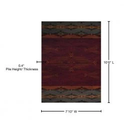 Affinity Native Skye Red 7 ft. 10 in. x 10 ft. 6 in. Area Rug by United Weavers -United Weavers shop red united weavers area rugs 750 06030 912 76 1000
