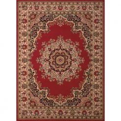 Floral Kerman Red 2 ft. 3 in. x 7 ft. 2 in. Indoor Area Rug by United Weavers