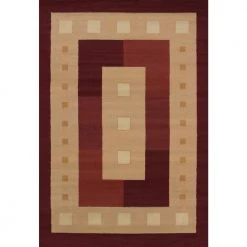 Manhattan Time Square Burgundy 5 ft. 3 in. x 7 ft. 6 in. Area Rug by United Weavers