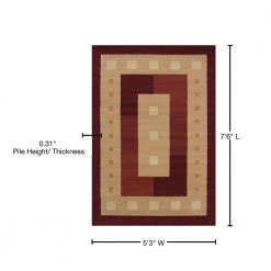 Manhattan Time Square Burgundy 5 ft. 3 in. x 7 ft. 6 in. Area Rug by United Weavers -United Weavers shop red united weavers area rugs 940 36834 69 76 1000
