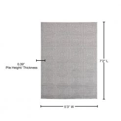 Cascades Tehama Silver 5 ft. 3 in. x 7 ft. 2 in. Area Rug by United Weavers -United Weavers shop silver united weavers area rugs 2601 10871 58 76 1000