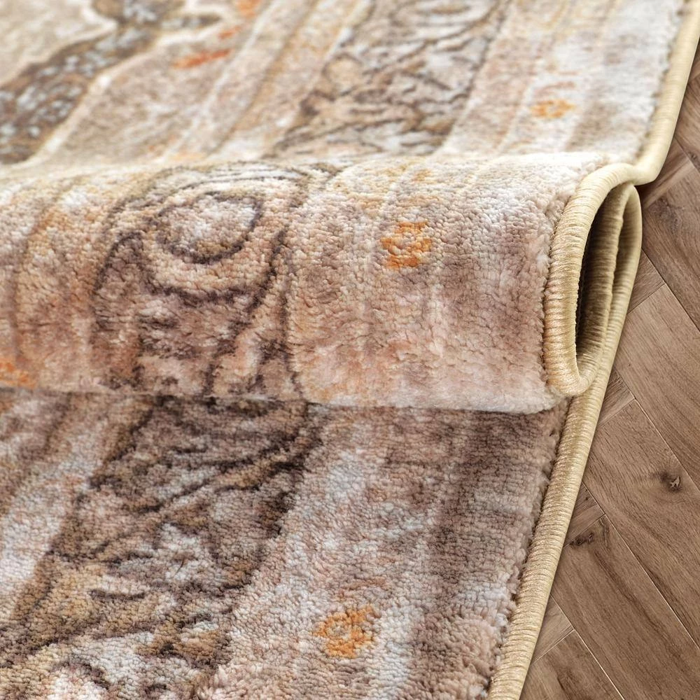 Volos Zoe Taupe 6 ft. x 6 ft. Round Rug by United Weavers 7 Volos Zoe Taupe 6 ft. x 6 ft. Round Rug by United Weavers - Image 5