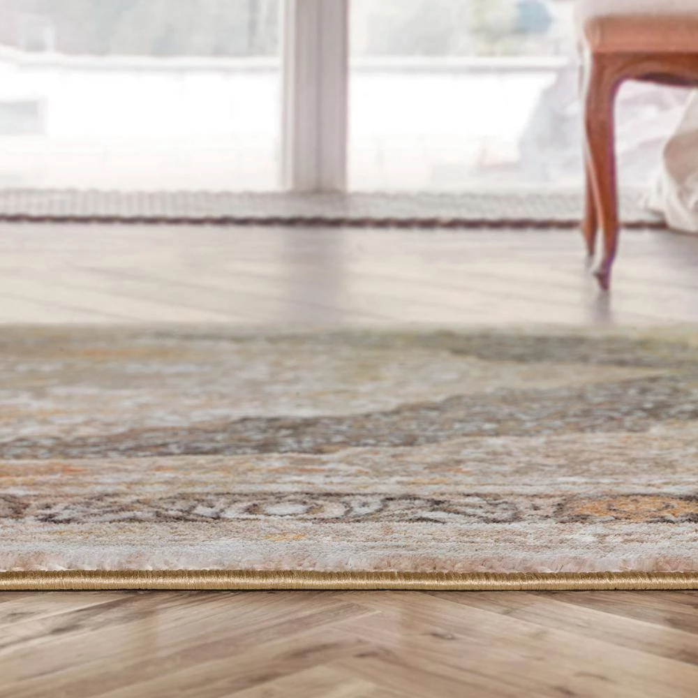 Volos Zoe Taupe 6 ft. x 6 ft. Round Rug by United Weavers 4 Volos Zoe Taupe 6 ft. x 6 ft. Round Rug by United Weavers - Image 2