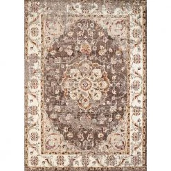 Bridges Ponte Vecchio Taupe 9 ft. 10 in. x 13 ft. 2 in. Oriental Olefin Area Rug by United Weavers