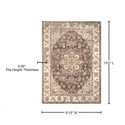 Bridges Ponte Vecchio Taupe 9 ft. 10 in. x 13 ft. 2 in. Oriental Olefin Area Rug by United Weavers 16 Bridges Ponte Vecchio Taupe 9 ft. 10 in. x 13 ft. 2 in. Oriental Olefin Area Rug by United Weavers -United Weavers shop taupe united weavers area rugs 3001 00494 1013 76 1000