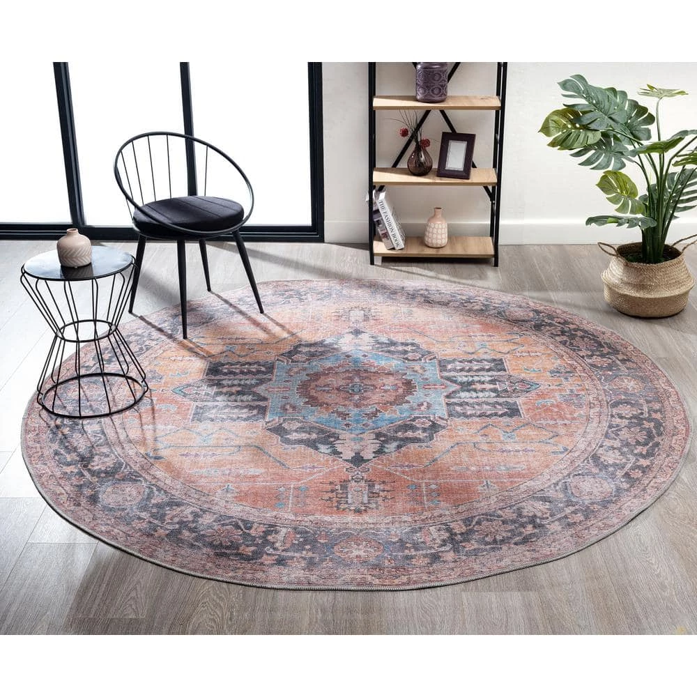 Divine Forest Terracotta 7 ft. 11 in. x 7 ft. 11 in. Round Rug by United Weavers 4 Divine Forest Terracotta 7 ft. 11 in. x 7 ft. 11 in. Round Rug by United Weavers - Image 2
