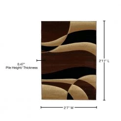 Contours Avalon Toffee Runner Rug 2'7" x 7'4" by United Weavers -United Weavers shop toffee united weavers area rugs 510 22859 28c 76 1000