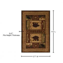 Designer Contours CEM Bear Wilderness Toffee 3 ft. x 7 ft. Area Rug by United Weavers -United Weavers shop toffee united weavers area rugs 511 28059 28c 76 1000