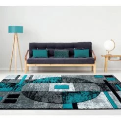 Bristol Epsilon Turquoise 5 ft. 3 in. x 7 ft. 6 in. Area Rug by United Weavers -United Weavers shop turquoise united weavers area rugs 2050 10169 69 31 1000