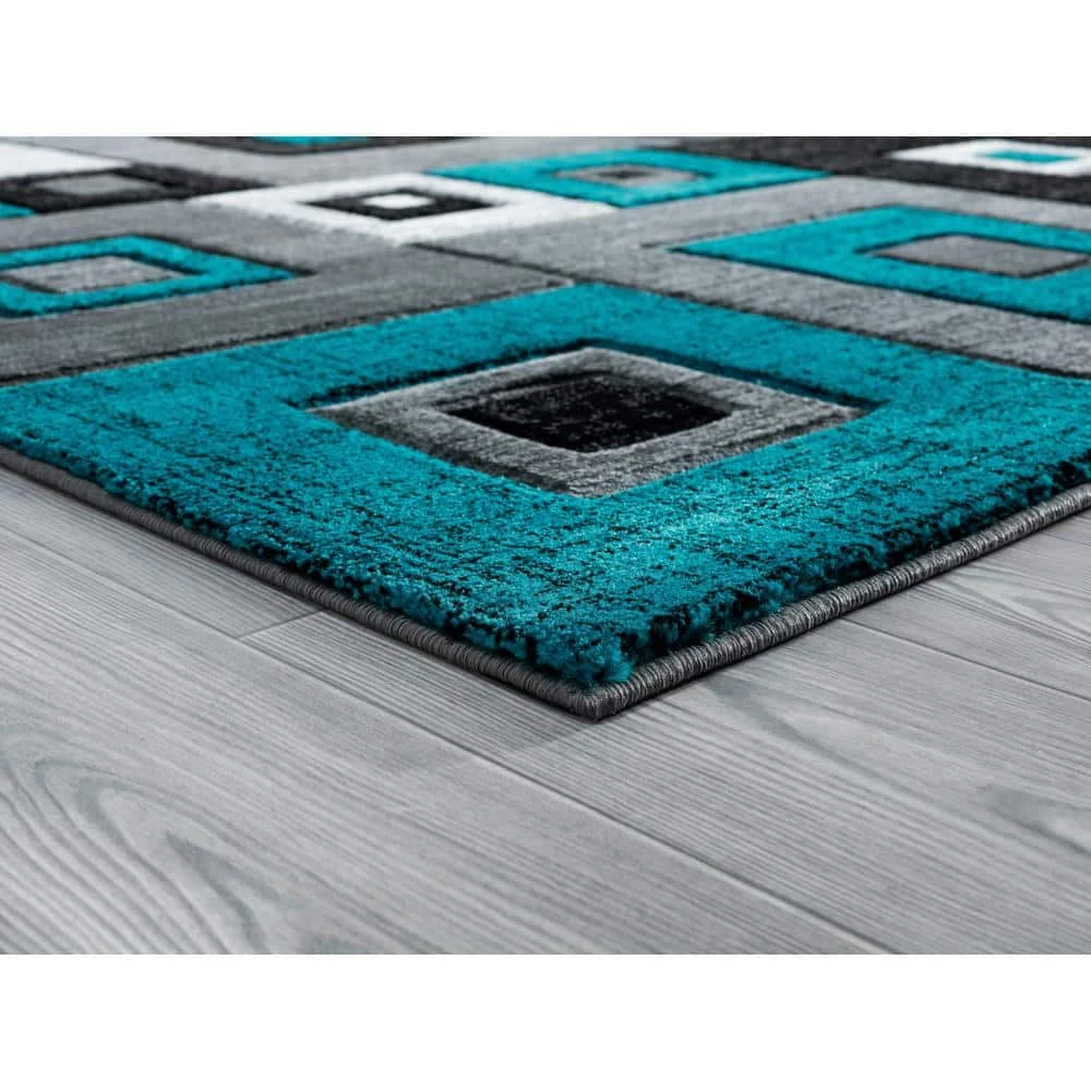Bristol Cicero Turquoise 5 ft. 3 in. x 7 ft. 6 in. Area Rug by United Weavers 6 Bristol Cicero Turquoise 5 ft. 3 in. x 7 ft. 6 in. Area Rug by United Weavers - Image 4
