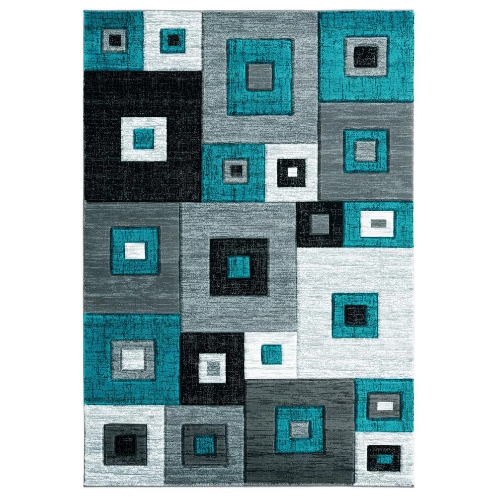 Bristol Cicero Turquoise 5 ft. 3 in. x 7 ft. 6 in. Area Rug by United Weavers 3 Bristol Cicero Turquoise 5 ft. 3 in. x 7 ft. 6 in. Area Rug by United Weavers