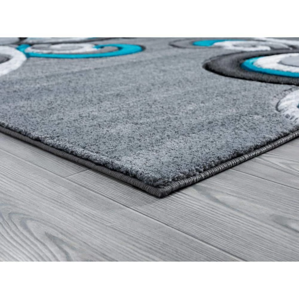 Bristol Rhiannon Turquoise 5 ft. 3 in. x 7 ft. 6 in. Area Rug by United Weavers 6 Bristol Rhiannon Turquoise 5 ft. 3 in. x 7 ft. 6 in. Area Rug by United Weavers - Image 4