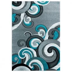 Bristol Rhiannon Turquoise 5 ft. 3 in. x 7 ft. 6 in. Area Rug by United Weavers