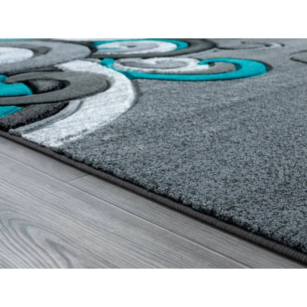 Bristol Rhiannon Turquoise 5 ft. 3 in. x 7 ft. 6 in. Area Rug by United Weavers 5 Bristol Rhiannon Turquoise 5 ft. 3 in. x 7 ft. 6 in. Area Rug by United Weavers - Image 3