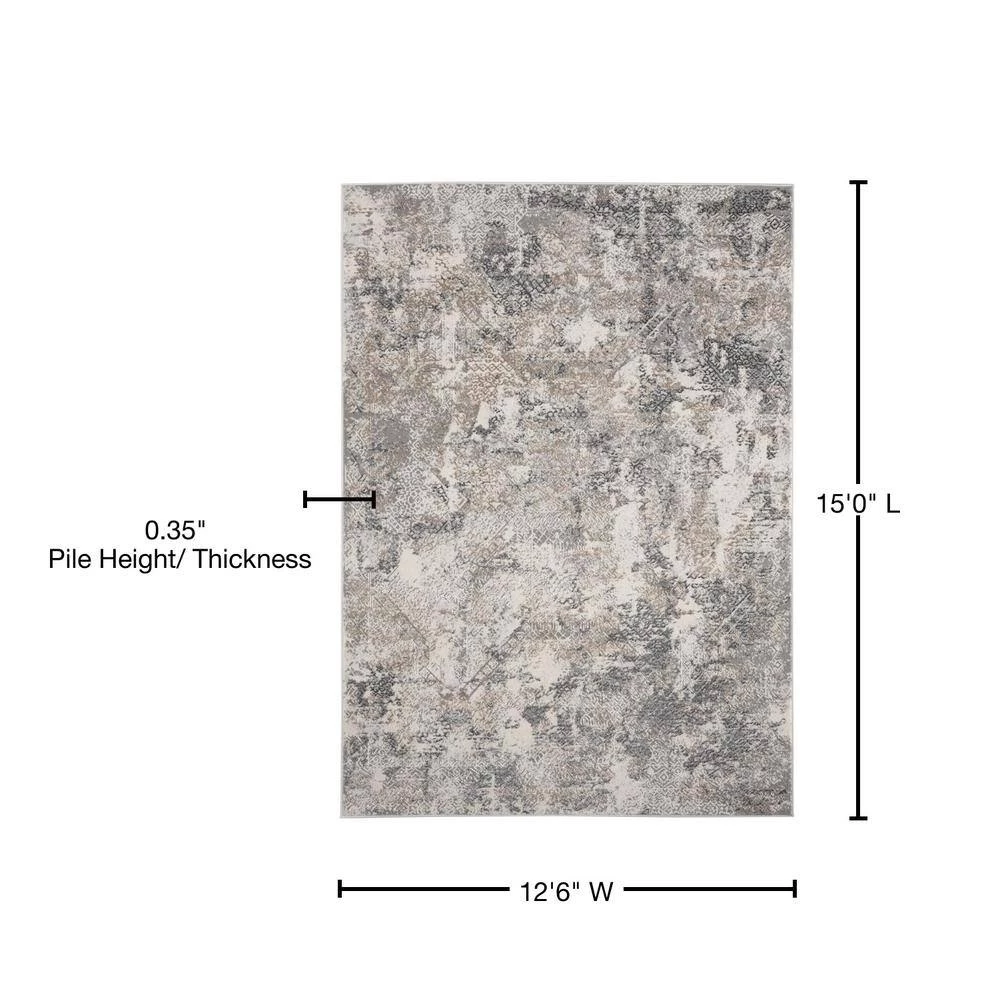 Emojy Lennox Wheat 12 ft. 6 in. x 15 ft. Oversize Area Rug by United Weavers 8 Emojy Lennox Wheat 12 ft. 6 in. x 15 ft. Oversize Area Rug by United Weavers - Image 6