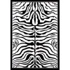 Zebra Skin White/Black 5 ft. x 7 ft. Area Rug by United Weavers
