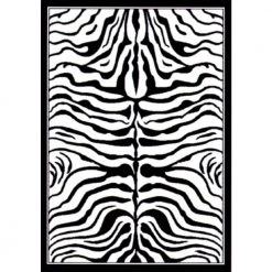 Zebra Skin White/Black 5 ft. x 7 ft. Area Rug by United Weavers