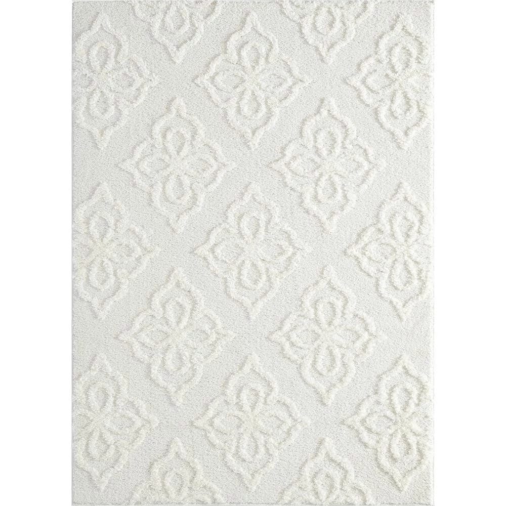 Mellow Hollow White 9 ft. 8 in. x 13 ft. 2 in. Area Rug by United Weavers 3 Mellow Hollow White 9 ft. 8 in. x 13 ft. 2 in. Area Rug by United Weavers