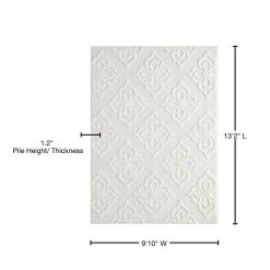 Mellow Hollow White 9 ft. 8 in. x 13 ft. 2 in. Area Rug by United Weavers 13 Mellow Hollow White 9 ft. 8 in. x 13 ft. 2 in. Area Rug by United Weavers -United Weavers shop white united weavers area rugs 2615 30299 1013 76 1000